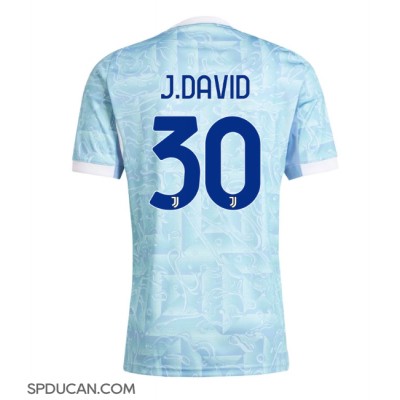 Muški Nogometni Dres Juventus Jonathan David #30 Gostujuci 2025-26 Kratak Rukav Muški Nogometni Dres Juventus Jonathan David #30 Gostujuci 2025-26 Kratak Rukav